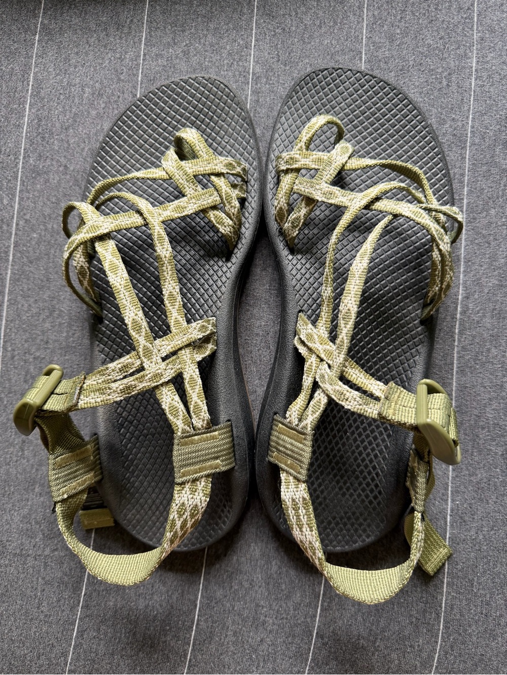 Chaco Olive Green Strappy Sandals - Women's Outdoor Webbing
